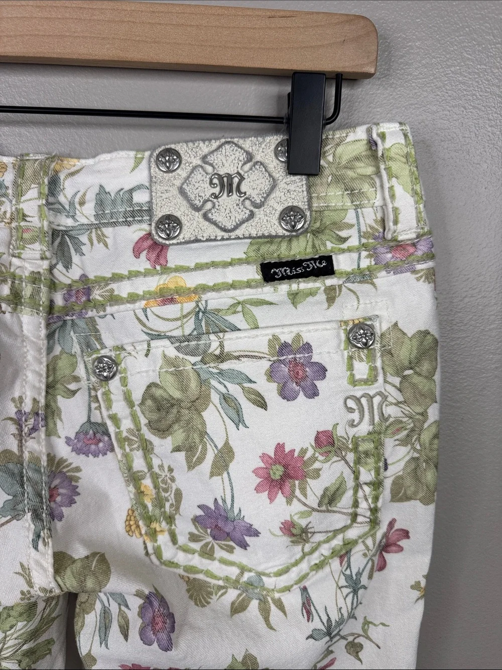 Miss Me Botanical Garden Floral Ankle Skinny Jeans - Women's Size 30 Denim